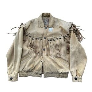 M. Julian Adventures-Santa Fe  Collection Suede Fringe Leather Jacket SZ XL